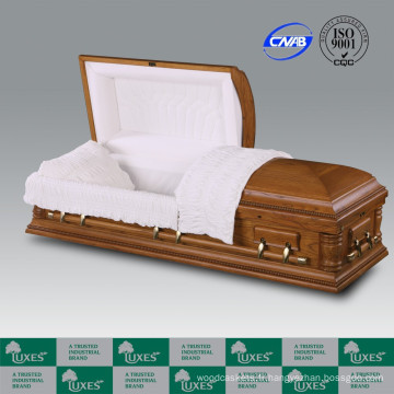 Style américain gros cercueil en bois massif cercueil pour enterrement
